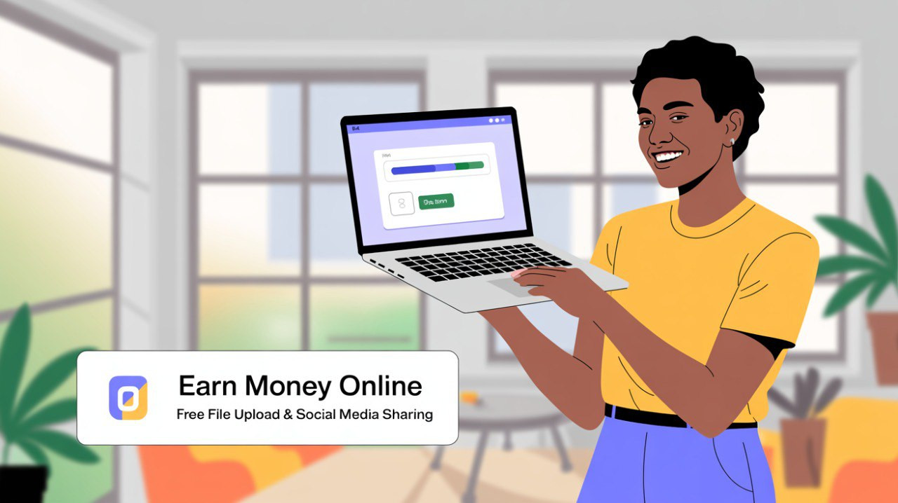 Earn Money Online with Free File Upload and Social Media Sharing